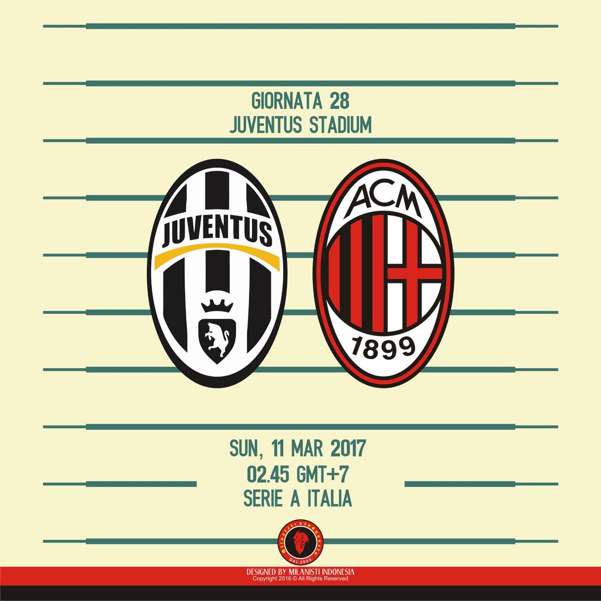 #NextMatch | Giornata 28  | GRANDE PARTITA |  Juventus vs A.C Milan, Sabtu 11 Maret 2017 | K.O 02:45 wib | Info live menyusul #ForzaMilan