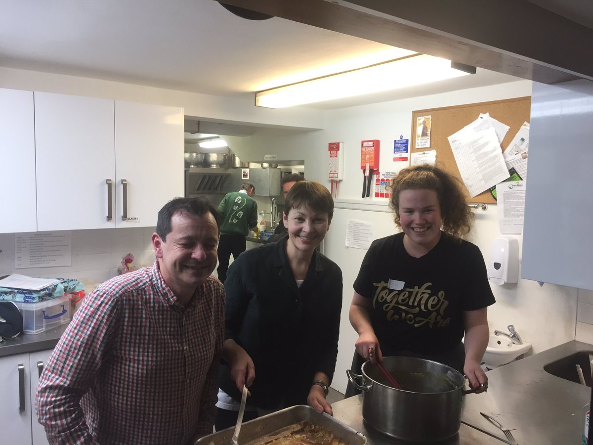 Great to see <a href="/CarolineLucas/">Caroline Lucas</a> at the Churches Night Shelter this evening!