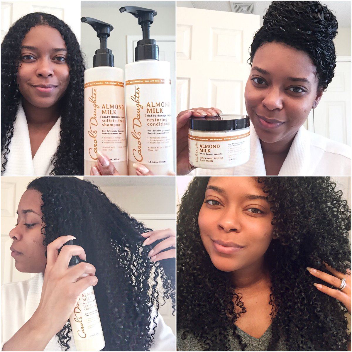 CurlyNiqueNique's tweet image. Follow me on IG @NiqueNique321 to see my #instatutorial on how I got these soft, bouncy curls using @carolsdaughter #almondmilk collection ✨