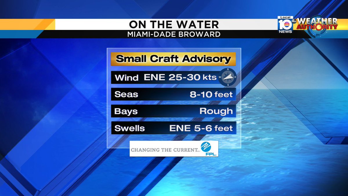 Dangerous boating conditions tomorrow for the waters off Miami-Dade and Broward https://t.co/PYlX7VtDN1