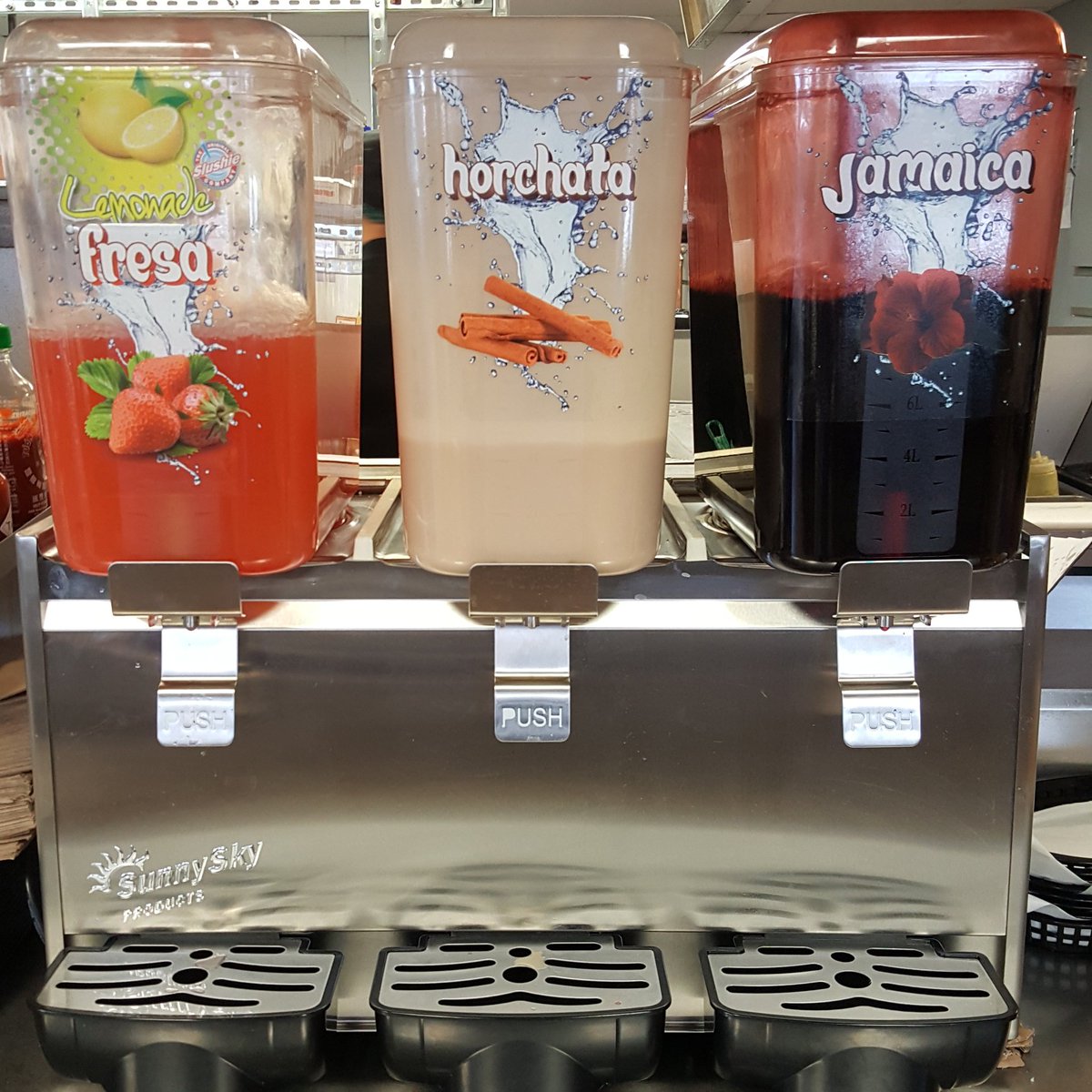 ElHefeDeTacos's tweet photo. You asked for it, you got it! Horchata machine is here! Great new beverage options to pair with your food! #elhefedetacos #horchata https://t.co/pQvdVFrCid