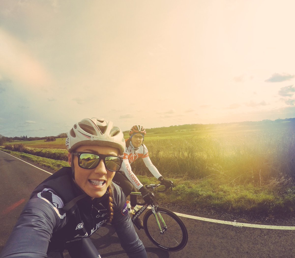 LucyAnneCharles's tweet photo. Fab ride out to my fav tea room with @reece_barclay enjoying the sunshine but looking forward to @clublasanta next week! #trainingcamp 👌🏻🌞 https://t.co/WSX2xSqX9t