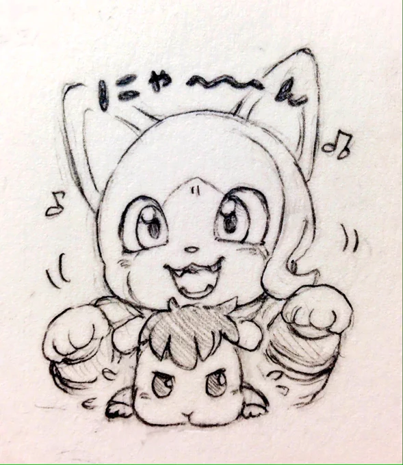 息抜きに✍🏻🐈🐁🐾
今日も夕方5時にはテレビの前なんだ…原稿進めながらというおまけ付きなんだ…分かってるんだ…!! 