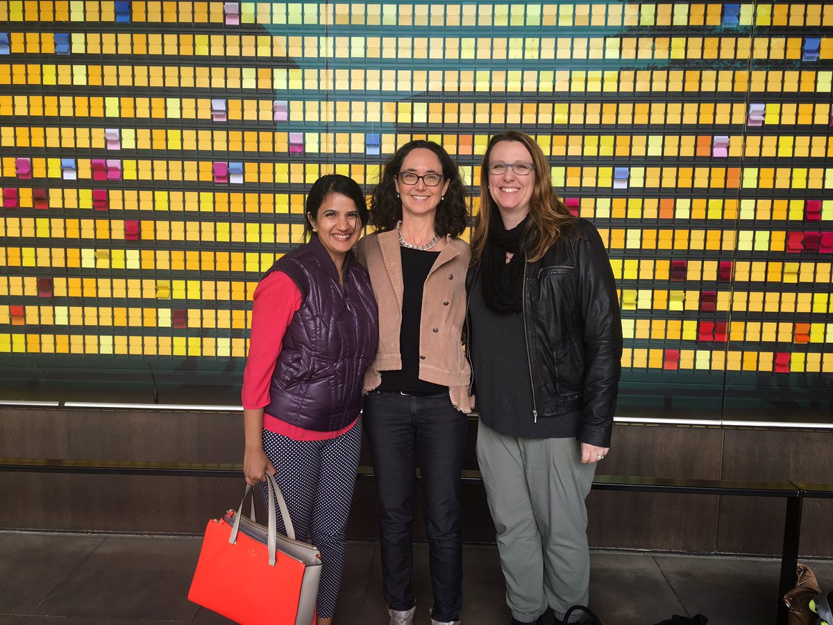 shradhac's tweet photo. The smiles say it all! @Kateebar7 thanks for inviting @ggiacobbe @thekatie80 to represent #GoDaddy at #beyondbias17. What an experience! https://t.co/u0vChi007u