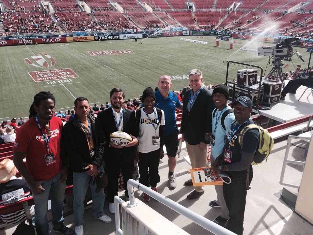 NACRARugby's tweet photo. Augustin Pichot and Tom Jones meet National team coaches from Bahamas, Guyana, Jamaica and TT. https://t.co/ZLkMOi8rnR