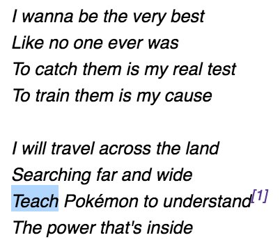 Thomas Tomska Ridgewell Thejohnsupreme As The Composer Writer Of The Original Pokemon Theme Song Could You Reconfirm The Lyrics Are Supposed To Read As Follows T Co 3274ke7us2