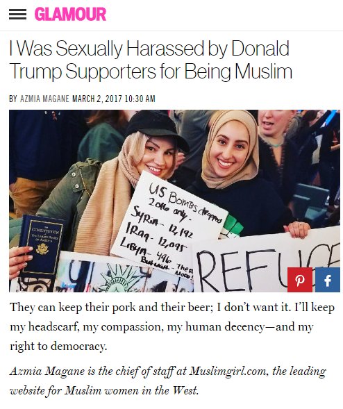 uberfeminist's tweet photo. being snarky about pork & beer makes me not give a damn about taunts you received while protesting a Trump rally @azmiaAKAmia https://t.co/uOgM0CxrWy
