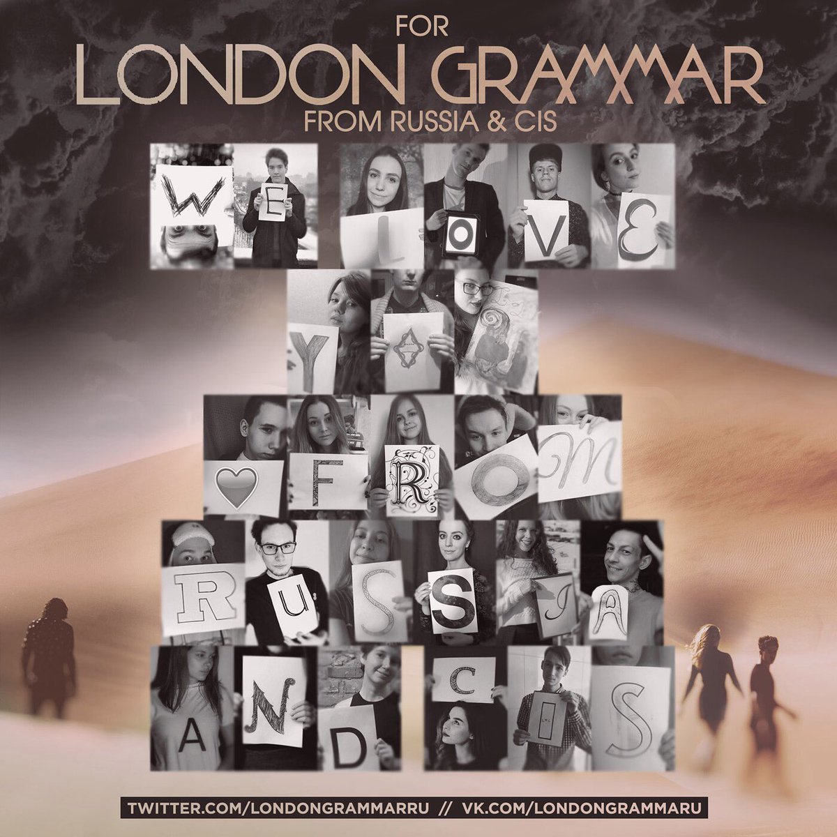 LandersAnna's tweet photo. @londongrammarRU made this special for you @londongrammar, @DanRothmanLG, @dotmajorLG, @HannahfmreidLG from Russian and CIS fans! Love you! https://t.co/gzbli3fPQD