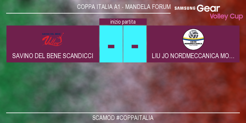 LegaVolleyF's tweet photo. #ScaMod La partita è appena iniziata! #CoppaItalia Guarda il match live su https://t.co/rDaUu5YO28 https://t.co/uaTZ6E9ZGK