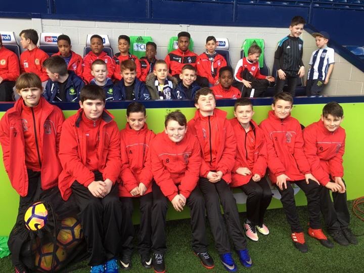 SilverdaleJFC's tweet photo. A big thank you to @WBAFoundation for the invitation to be flag bearers at WBA today for our Silverdale U12's.👍🏼 https://t.co/nby9JgYTSj