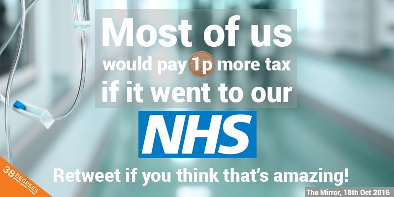 38degrees's tweet image. RETWEET if you would too! #OurNHS