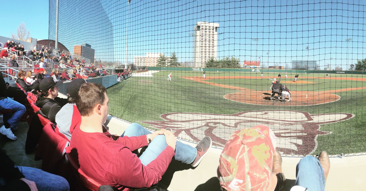 austinnewton's tweet photo. The view from my chairback seats at the first EKU baseball game in the new Earle Combs Stadium! #history #GoBigE https://t.co/Ckr7aIgadT