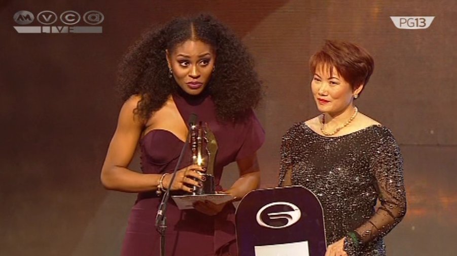 africamagictv's tweet photo. This year's #AMVCA2017 Trailblazer award goes to @Somkele_I Special thanks to #GACMotors https://t.co/f4SBV6jqiI