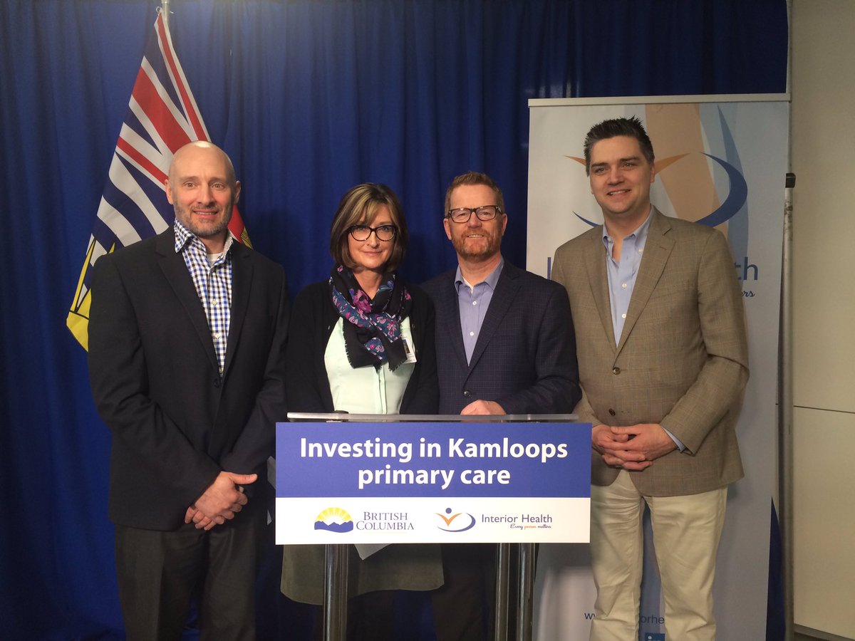 TerryLake19's tweet photo. ICYMI Primary care gets big boost in #Kamloops with 6 NP's and specialized integrated team @toddstonebc @PeterMilobar https://t.co/cumeQ0oNFj