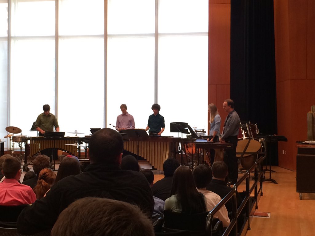 MacPhailPerc's tweet photo. .@macphailmusic Percussion Showcase today! this is Rimshots performing https://t.co/MOcNk4najj