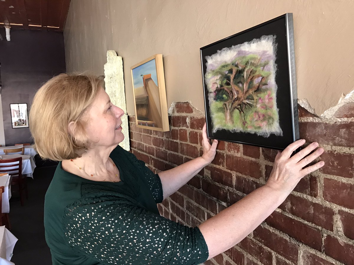 CGawNPHSArt's tweet photo. Setting up Teachers as Artists Exhibition with #SandyHall @soupherb in Greenfield IN: Reception w/ participating artists on March 10th, 6pm https://t.co/BFUyhQLE0u
