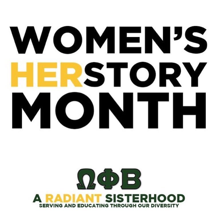 Happy Womxn's HERstory Month from the Radiant Womxn of Omega Phi Beta Sorority, Incorporated. #WomensHERstoryMonth