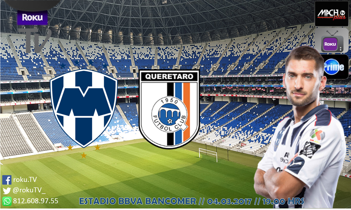 amigoTV_'s tweet photo. #SabadoDeFutbol, Hoy juegan las Rayas!
@Rayados vs @Club_Queretaro

Contrata tu servicio de #RokuTV, #MachTV o #1Prime y no te lo pierdas!! https://t.co/zavfZyJeof