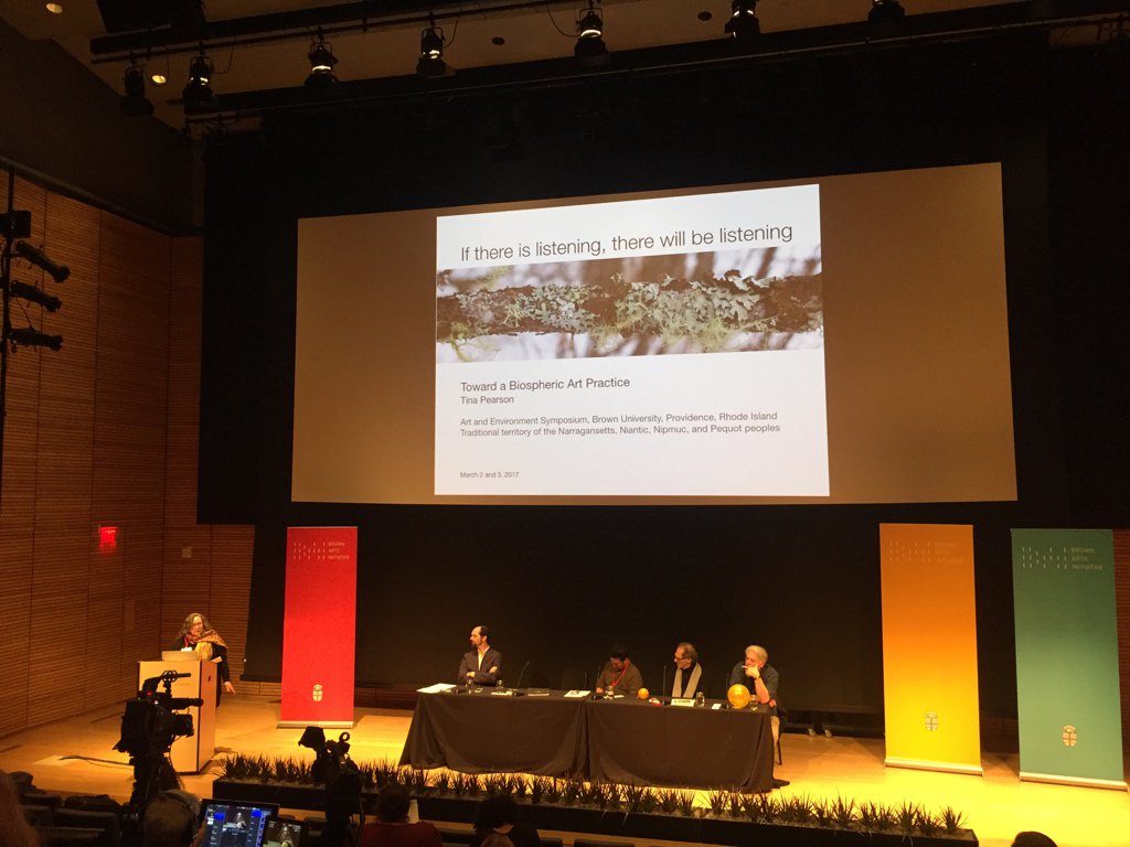 eirons's tweet photo. Last panel I heard @BAIBrownU Art/Env symposium = Sonic Ecologies, concluded by @TinaMPersson #biospheric 👂🏼👂🏽👂🏾🌲🌳🌿 https://t.co/pNqAQ5EYOm