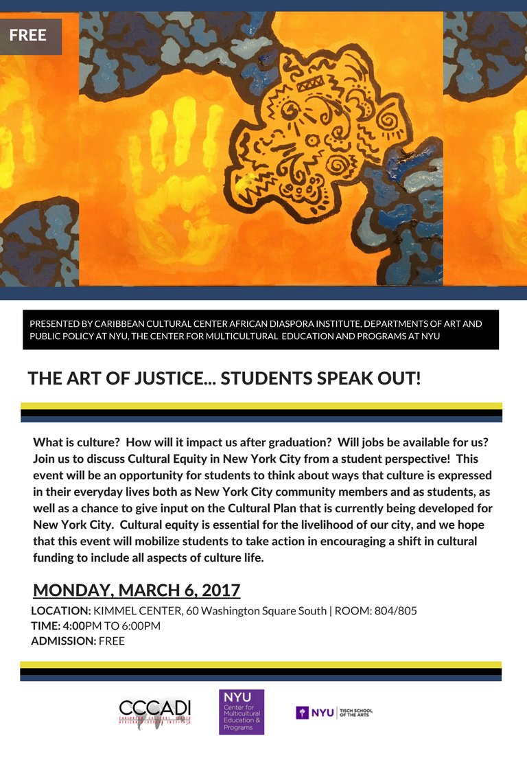 NoMAAarts's tweet photo. #Monday #Art of #Justice #NYC #Cultural Plan #WeCreateNYC #CreateNYC
@CCCADI https://t.co/VmftLLz0bc
