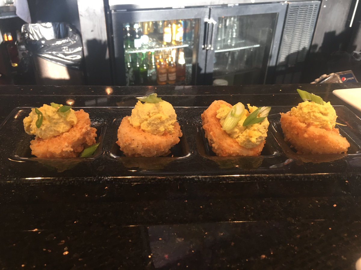 Bittlestown's tweet photo. Dinner @Grille36 
#frieddeviledeggs
@HeidiBittle https://t.co/61i5YLy8qA