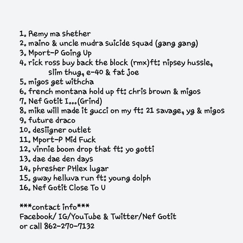 nef_gotit's tweet photo. #EuphoniousSoundWaves #NefGotitMixTapes available soon...#YouSmizzMe💯 https://t.co/MeaLvKe9TA