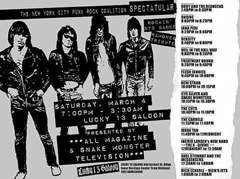 MoraTauBand's tweet photo. Tonight at Lucky 13 Mora Tau at 11:30 for the Ramones tribute https://t.co/j9RvPBJYG2