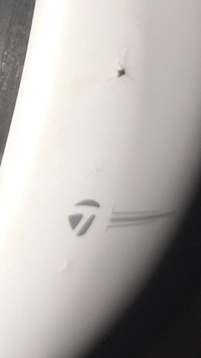 Rick_Nastyy's tweet photo. @TaylorMadeGolf just got the R15 last year. 15-20 rounds later the face is caving in it appears? Can we resolve this? https://t.co/eJx0YCfNvp