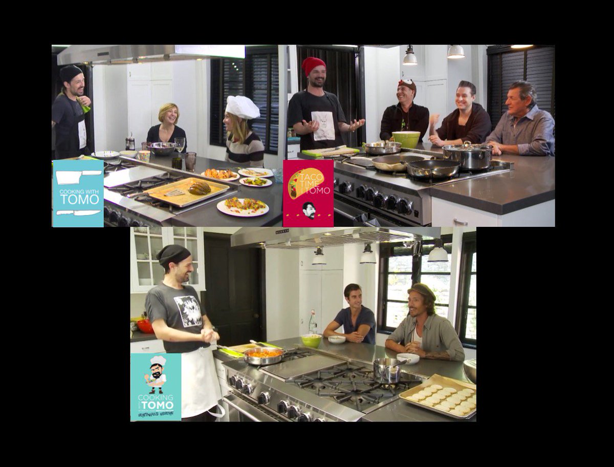 VyRTPromo's tweet photo. Good times in the kitchen with friends & family on #CookingWithTomo on #VyRT 3 shows, lots of recipes & cooking tips https://t.co/w8C3oA9cdE