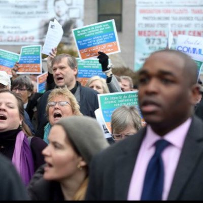 ArchangeAntoine's tweet photo. Rally with #clergy for #Immigration rights, against #ExecutiveOrder and standing with #Catalino #LifeOfAnOrganizer @FaithInNJ #Justice https://t.co/P1C0qSlHxC