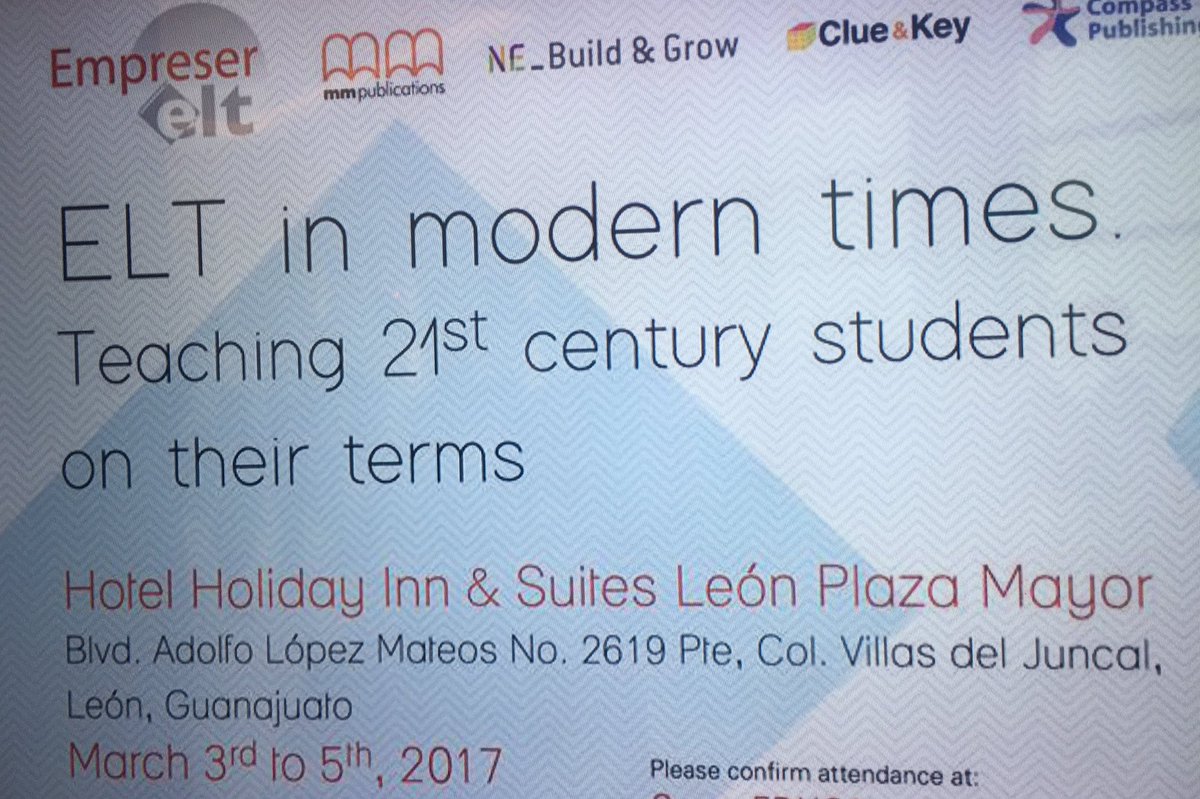 ferpantoja's tweet photo. Acompañamos hoy a maestros de inglés de @CECYTEQueretaro a la Convention 2017 "ELT in Modern Times" celebrada en León, Gto. @jalfredobotello https://t.co/6ycjpSTsHr