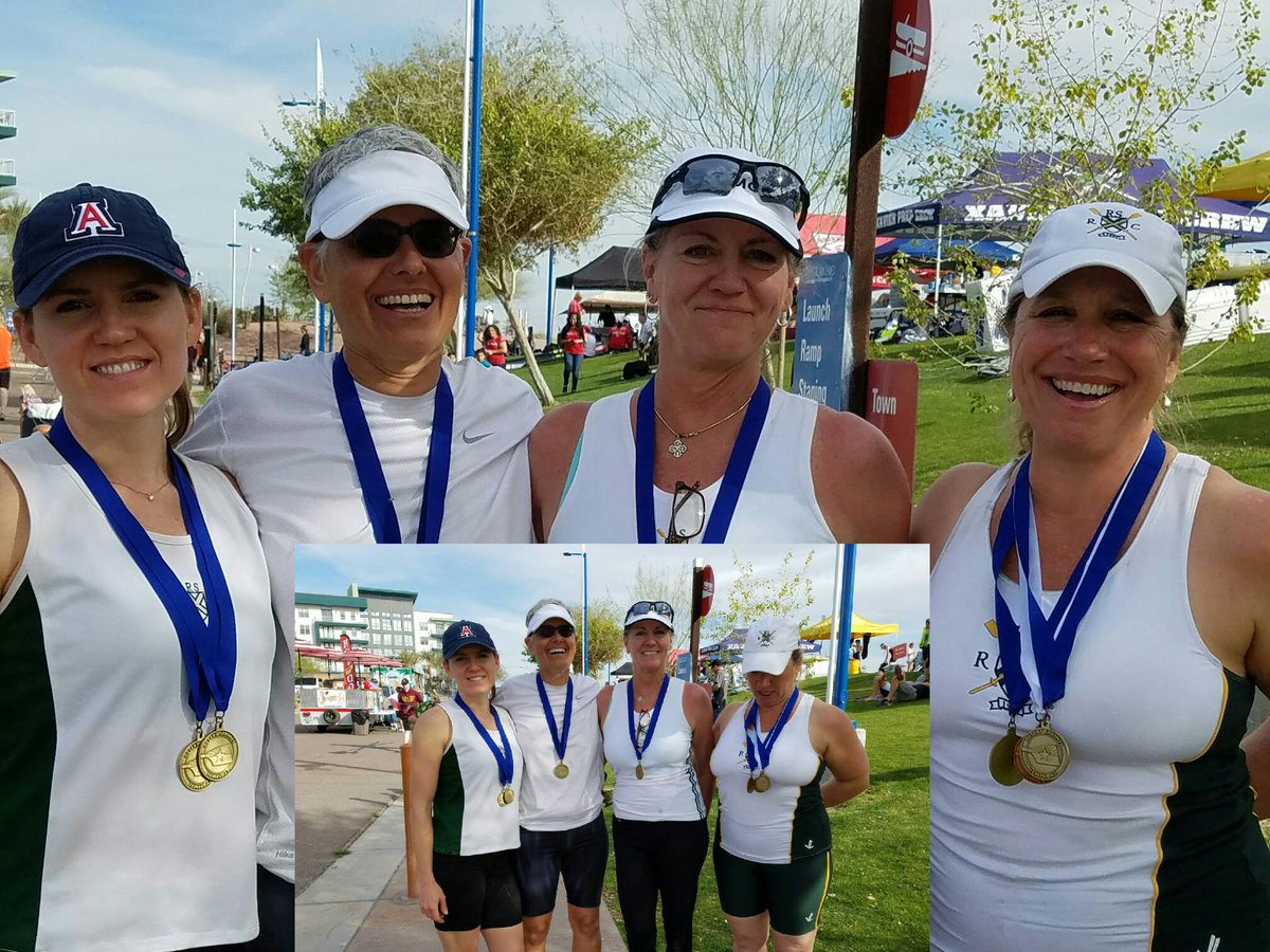 RioCanDoCrew's tweet photo. Four very happy rowers! #RowRio #DesertSprints2017 sert https://t.co/iOueERw7iK