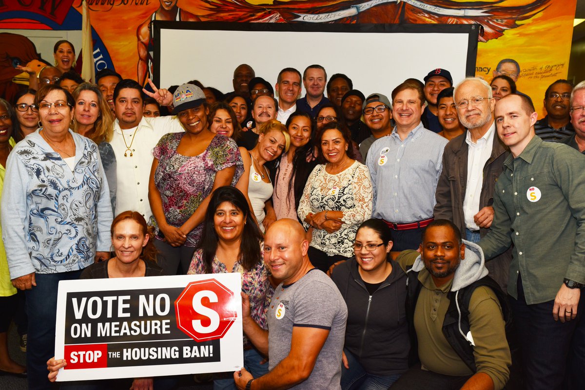ericgarcetti's tweet photo. Joined the No on Measure S coalition’s phonebank today to call voters reminding them to vote NO on Measure S. #NoSLA https://t.co/69RJYAzRQl