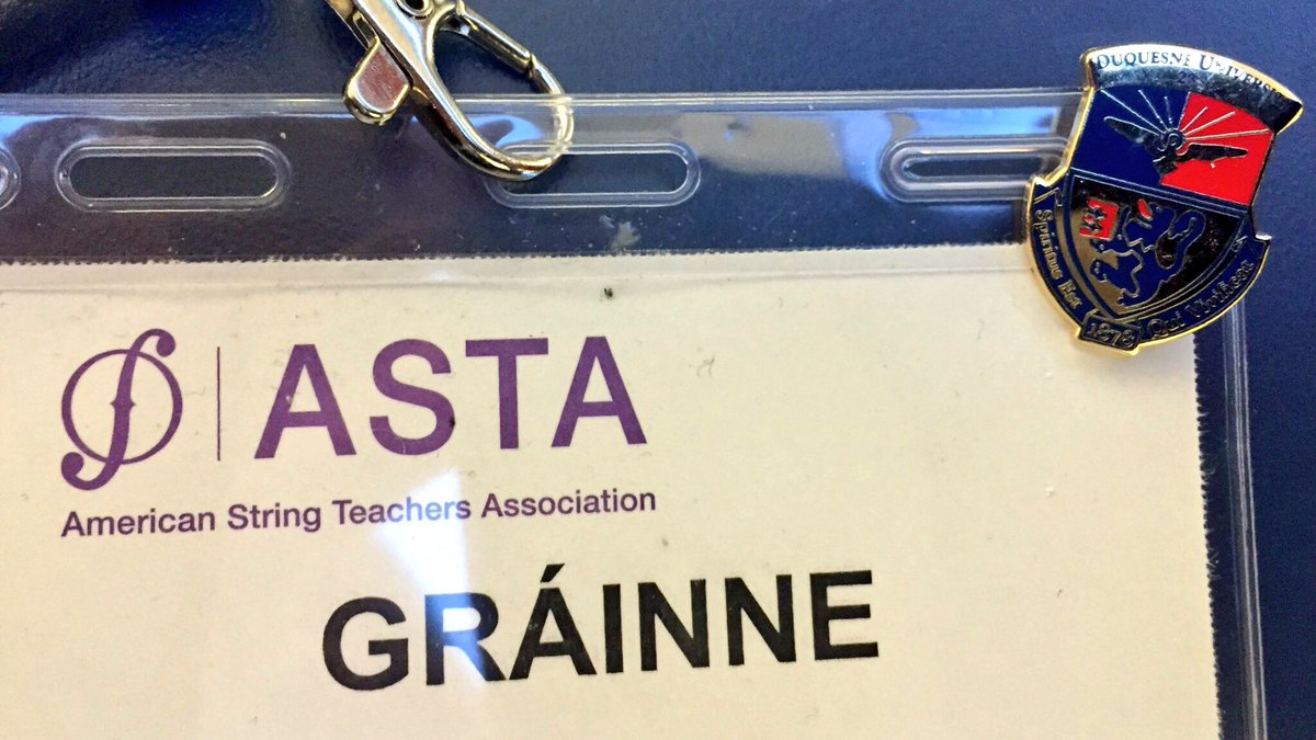 HopeGrainne's tweet photo. Great Conference #asta2017 @duqedu #alumni. Connections for future #Ireland - #pittsburgh #music in #healthcare https://t.co/H61vgsCYJp
