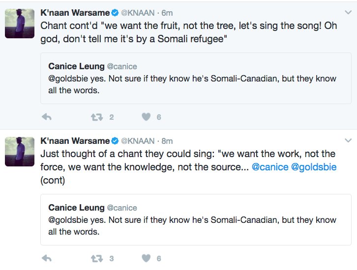 goldsbie's tweet image. A highly lyrical way of saying "You know nothing of my work":