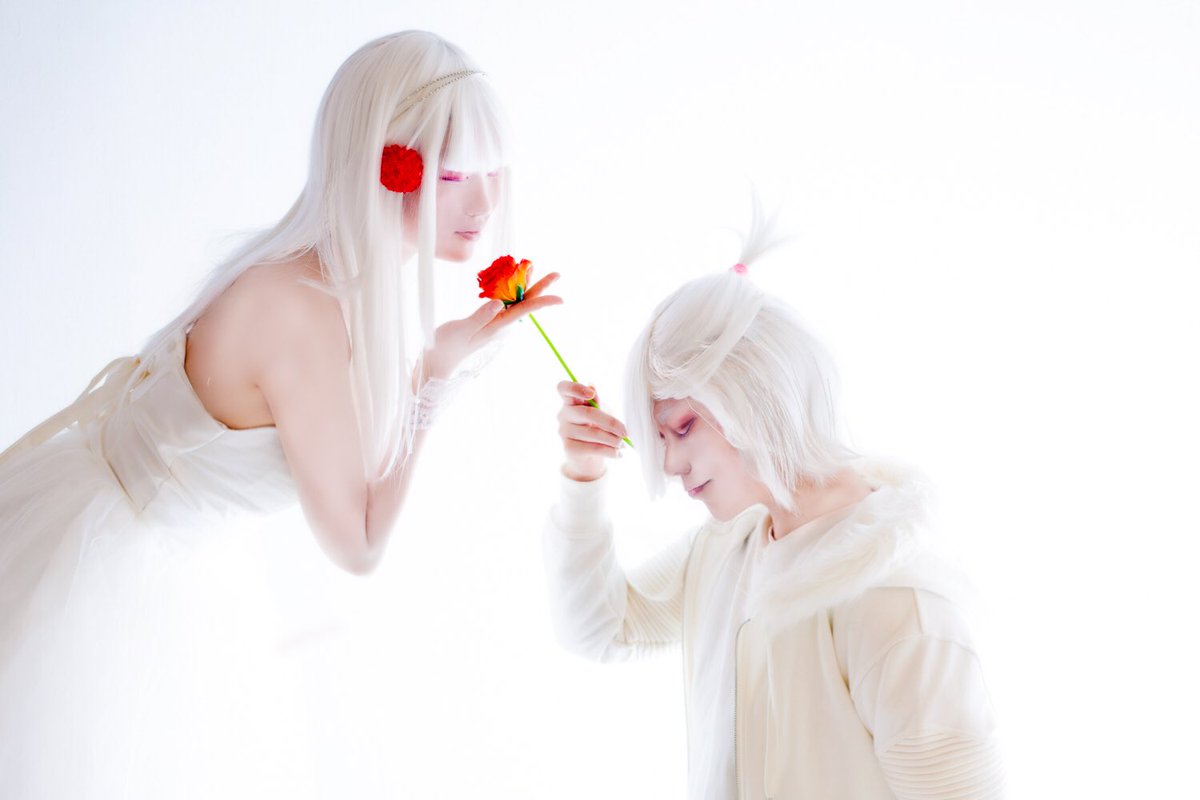 ぶつえもんざえもん 創作コスプレ アルビノ風 ーあなたへ送る メッセージー 赤 Im Im 2 Im 桃 ぶつ えもん Photo 315 315 Msk 七色の白