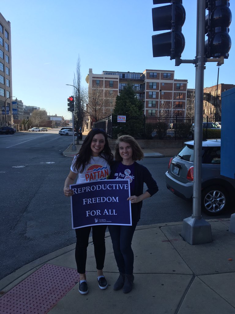 Lindsay_Pattan's tweet photo. Vote progressive on March 7, vote pro-choice! Thank you @NARALMissouri for canvassing w/ us today! #19thWardSTL #PattanForAlderman #GOTVSTL https://t.co/cFMPDb1xgQ