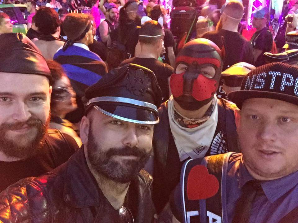 AMBB2017_au's tweet photo. Last nights pre-mardi gra march at Sydney alongside  Australian leatherman 2017 and friends. Arf 🐶 https://t.co/GwxumhKrJn