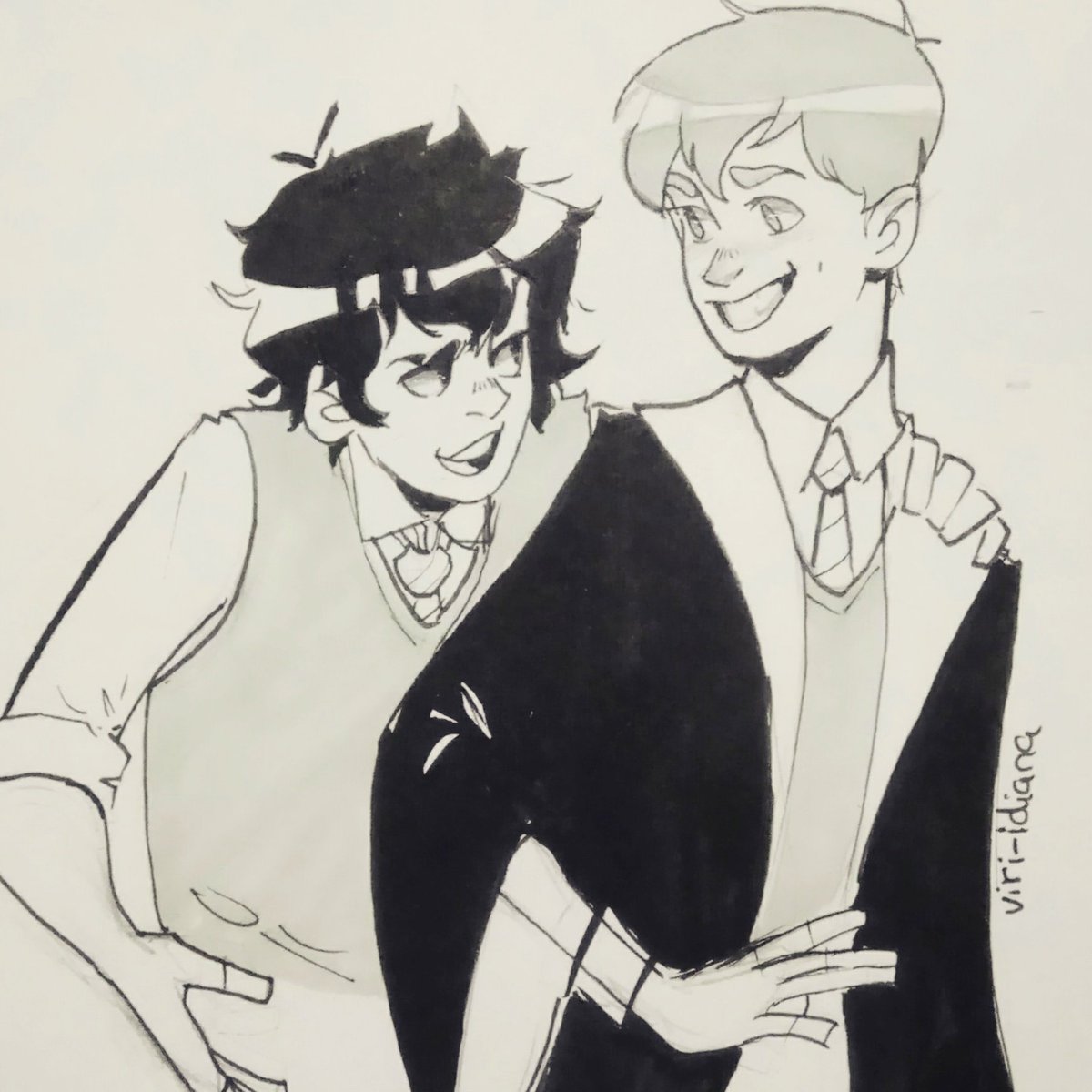 I couldn't!! @todoyamas #HarryPotter #CursedChild #AlbusPotter #ScorpiusMalfoy #doodle I'll do a cleaner version later of this boys ❤️