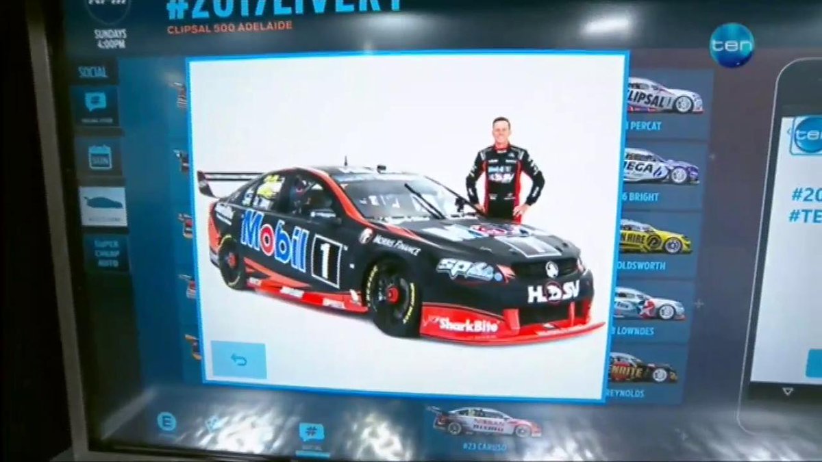 10SportAU's tweet photo. Larko's pick for best #2017Livery is the @WalkinshawAus Mobil 1 HSV - what's yours? #Clipsal500 #VASC https://t.co/40XM7JrGyO