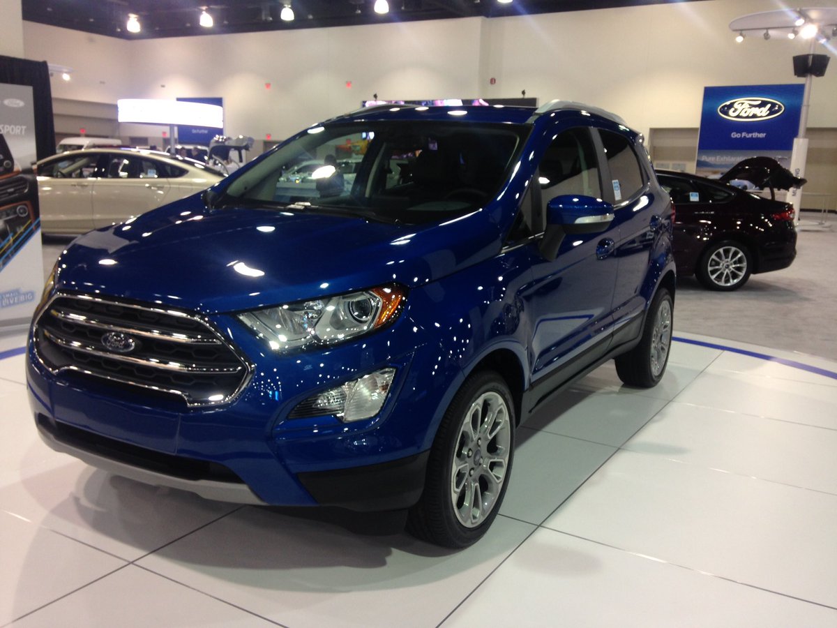 Ford_Dalia's tweet photo. Have you seen the new 2018 Ford EcoSport? It's here! Come get a sneak peek! #MKEAutoShow @FordAutoShows https://t.co/x5ITvosbvS