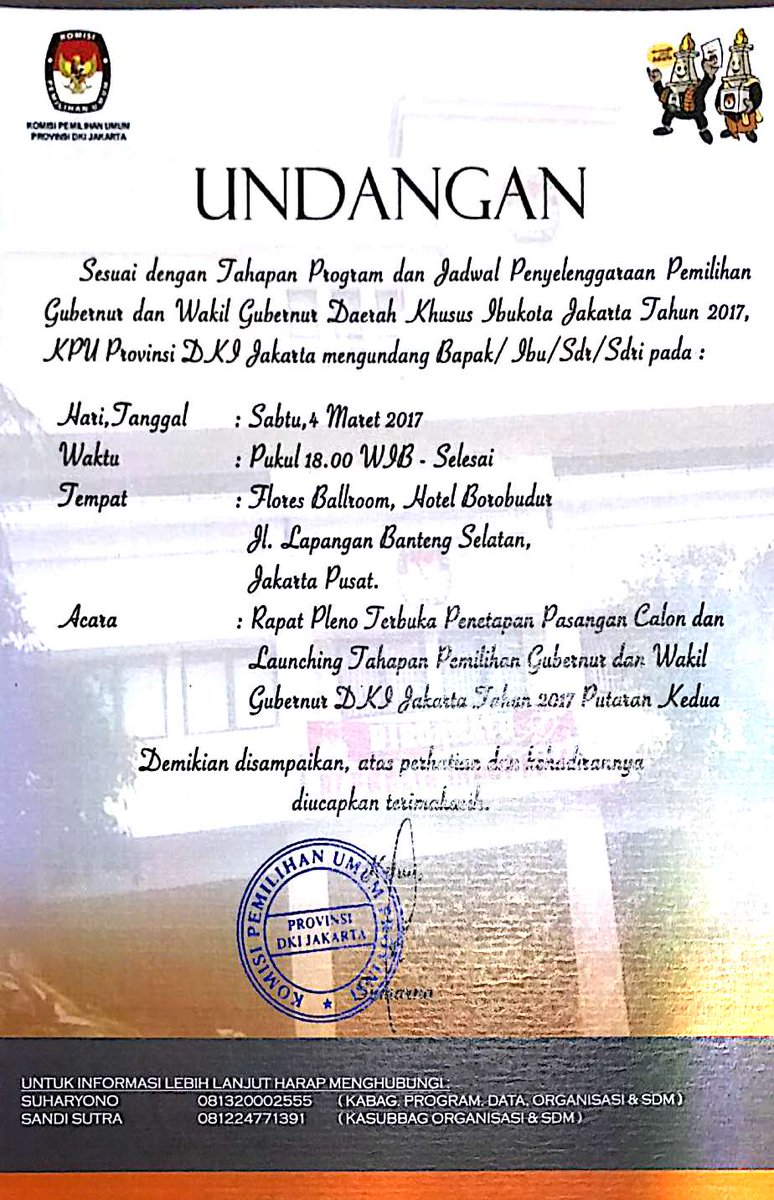 Yuk, kita suarakan protes kita thd jeleknya kinerja Sumarno dan keberpihakannya pd Paslon 3.
#PecatMarnoKPU
#PecatMarnoKPU
#PecatMarnoKPU