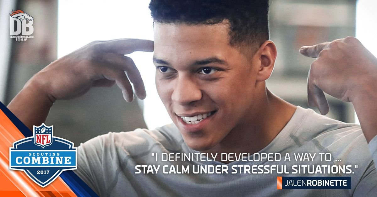 Broncos's tweet photo. .@AF_Academy basic training has @Jalen_Robinette basically ready for ANYTHING the @NFL can throw at him

📰 » https://t.co/zy0OpsJiA9 https://t.co/SkVSvRPqe2