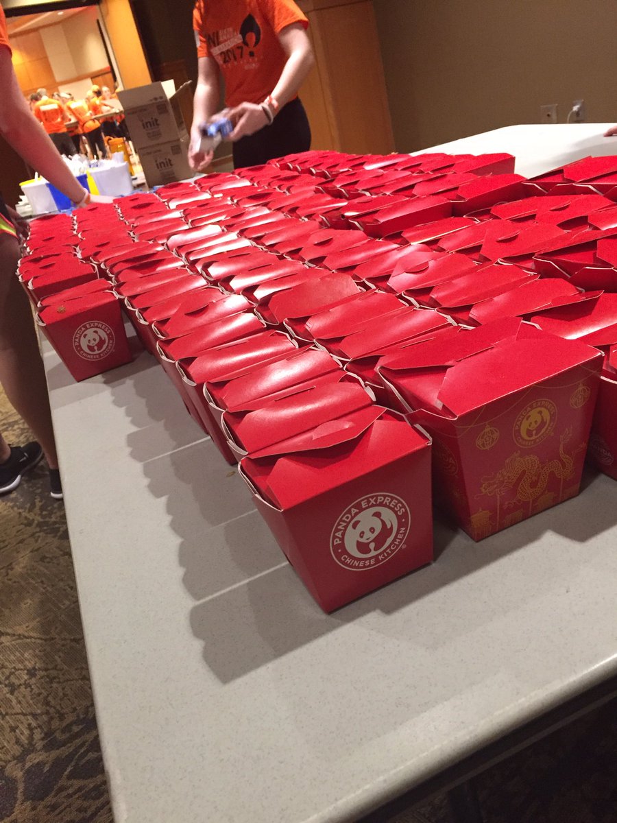 caitj_woods's tweet photo. This year, @PandaExpress sponsored @UNI_DM with a donation of $8,400 worth of meals for participants. #FTK #UNIDM2017 #njclass https://t.co/4JNmSrSji4