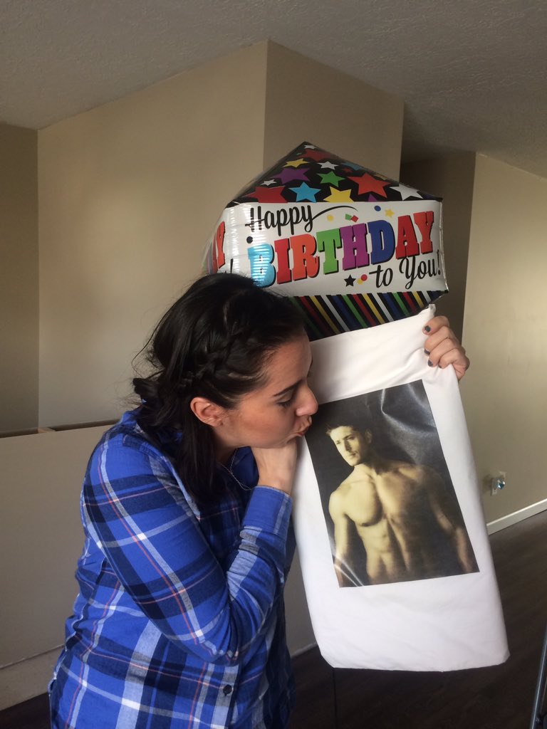 Happy birthday to my mom who got a shirtless jensen ackles pillowcase  