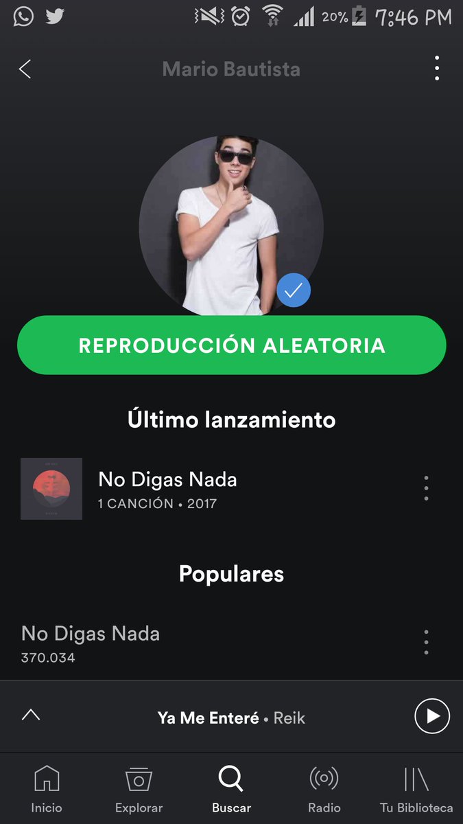 alalvarado_'s tweet photo. Ya lleva 370,034 reproducciones @mariobautista_ 😍😍 #NoDigasNada #NoDigasNadaMB https://t.co/V9w9mTFiSW