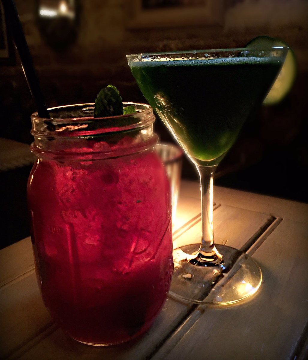LimaCharlieFood's tweet photo. Drink! Pomegranate #mojito &amp; a kale cucumber ginger lime #martini 
#ChalkPointKitchen #NYC with LimaCharlie VIP @DonJohnstonLC https://t.co/O5VFGg3TD4