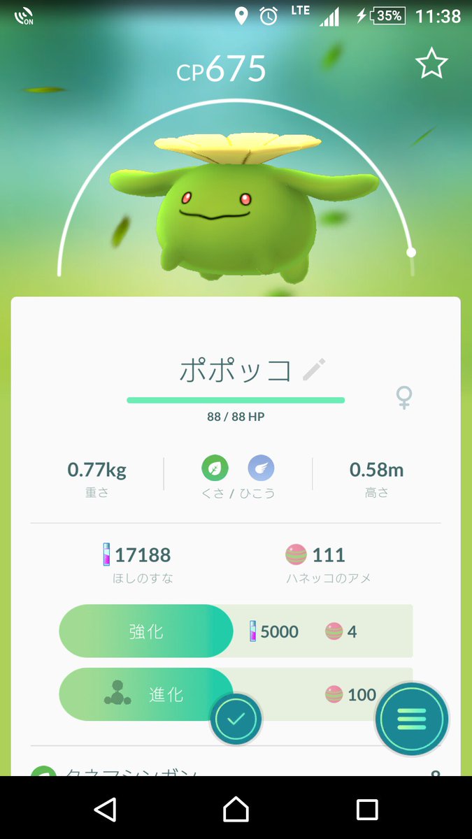 Tricra3 A Twitter やっとポポッコからワタッコに進化できた Pokemongo ポケモンgo ポポッコ ワタッコ