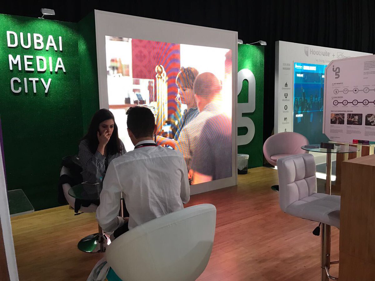 DXBMediaCity's tweet photo. Here we are full of energy at the #dubaimediacity stand at @dubailynx event https://t.co/5CjOYjaP2S