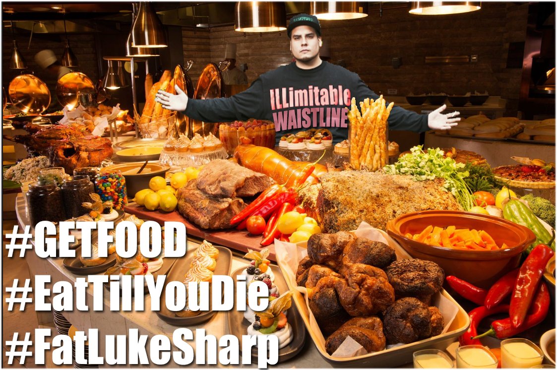 FatLukeSharp's tweet image. Best pic of me so far, spread those hashtags! #getfood #EATtillYOUdie #fatlukesharp